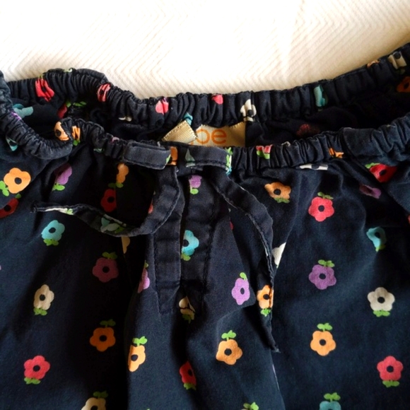 joe fresh navy blue floral cotton peasant blouse 3T toddler girls - Picture 6 of 6